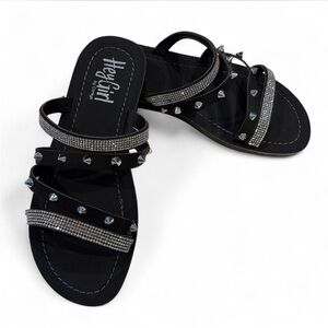 Black Studded Sandals